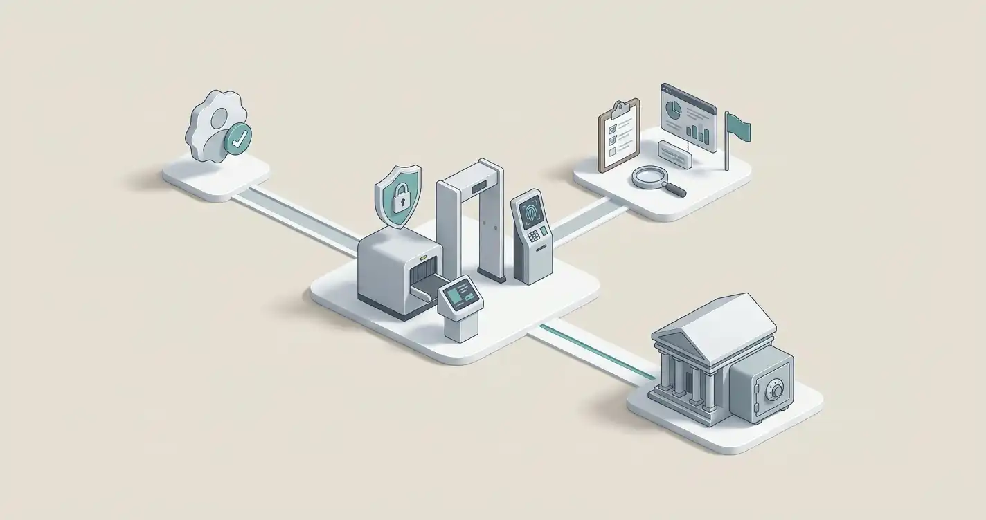 Illustratie van een uitbetalingsproces van geverifieerd account naar bankrekening